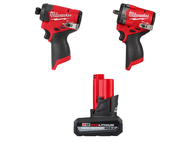 Milwaukee M12 Fuel 12V 3/8" Impact Wrench & Driver Combo Bundle (Model 3453-20X5) 1