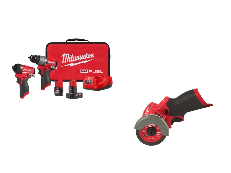 Milwaukee M12 Fuel 12V Two-Tool Combo: Cut-Off Tool + Driver (3497-22Cot) 1