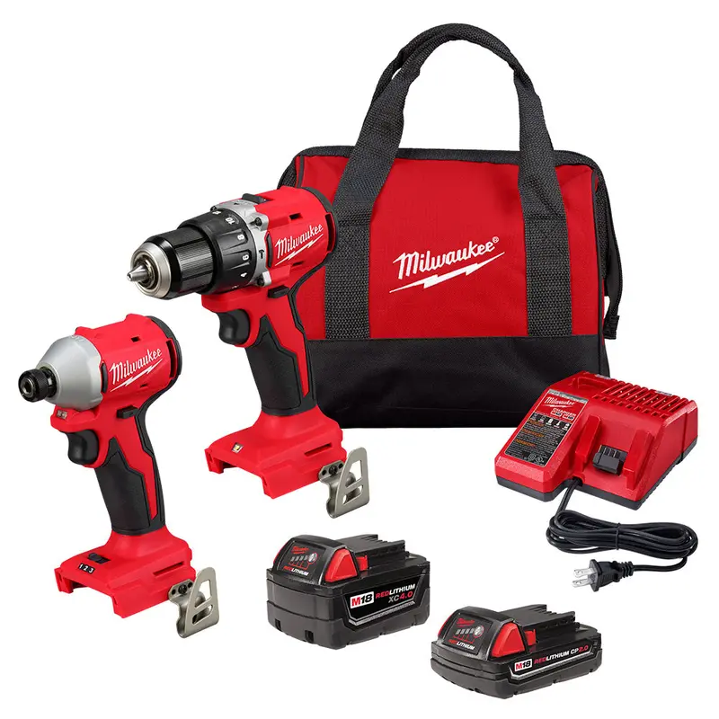 Milwaukee M18 18V Compact 2-Tool Combo Kit – Brushless (3693-22Cx) 1