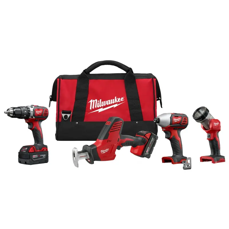 Milwaukee M18 4-Tool Lithium-Ion Cordless Combo Kit (Model 2695-24) 1