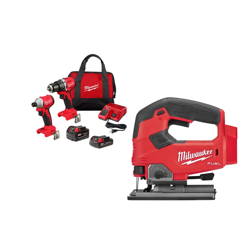 Milwaukee M18 Compact Brushless 2-Tool Combo Kit With Jig Saw 1