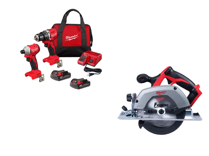 Milwaukee M18 Compact Brushless Two-Tool Combo: Circular Saw + Drill (3692-22Ctcs) 1