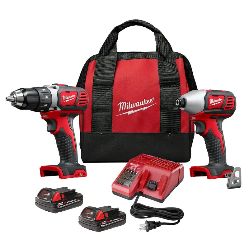 Milwaukee M18 Drill Driver & Impact Driver Combo Kit – 2-Tool Lithium-Ion Set (Model 2691-22) 1