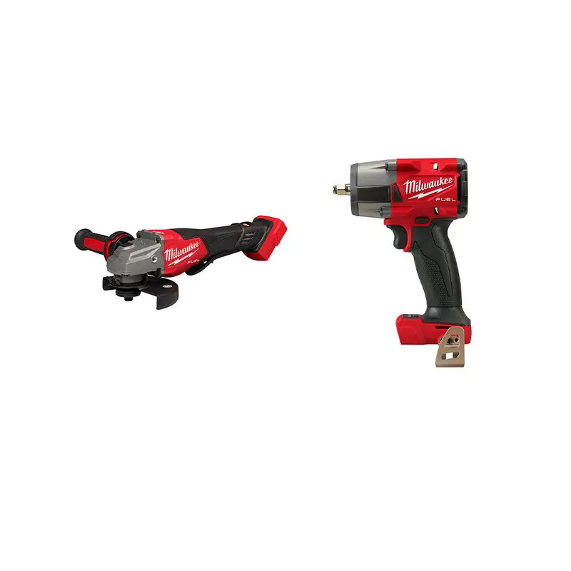 Milwaukee M18 Fuel 18V 3/8" Cordless Impact Wrench Featuring 4-1/2"–6" Grinder Attachment 1