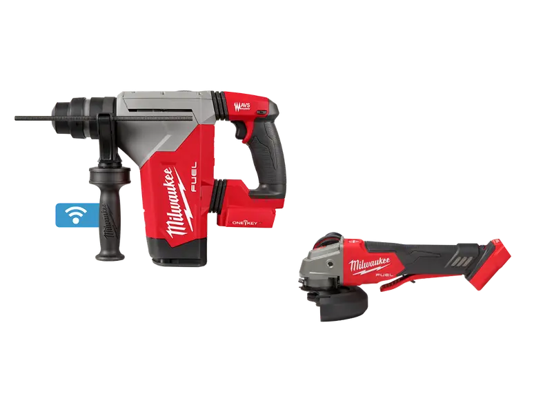 Milwaukee M18 Fuel 18V Sds Plus Rotary Hammer Grinder Combo – 1-1/8" Capacity 1