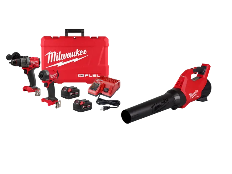 Milwaukee M18 Fuel 2-Tool Combo Kit: Blower + Drill/Driver 1