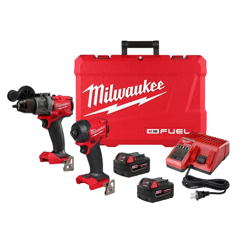 Milwaukee M18 Fuel 2-Tool Cordless Combo Kit – 18V Brushless Tools With Autostop Technology 1