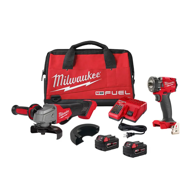 Milwaukee M18 Fuel Impact Wrench & Grinder Combo Kit – Compact Dual-Tool System 1