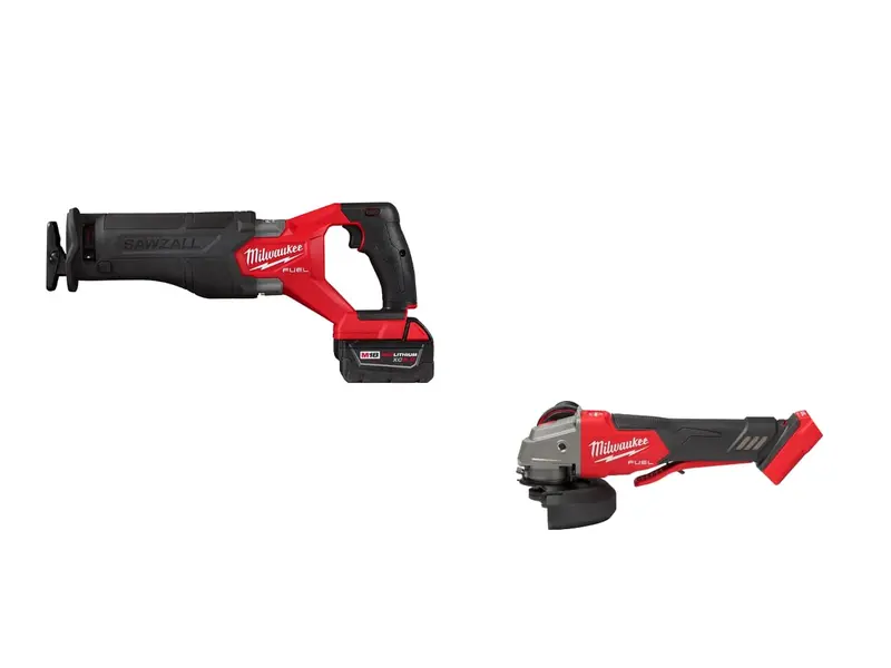Milwaukee M18 Fuel Sawzall Reciprocating Saw And Angle Grinder Combo Kit (2821-21Fr) 1
