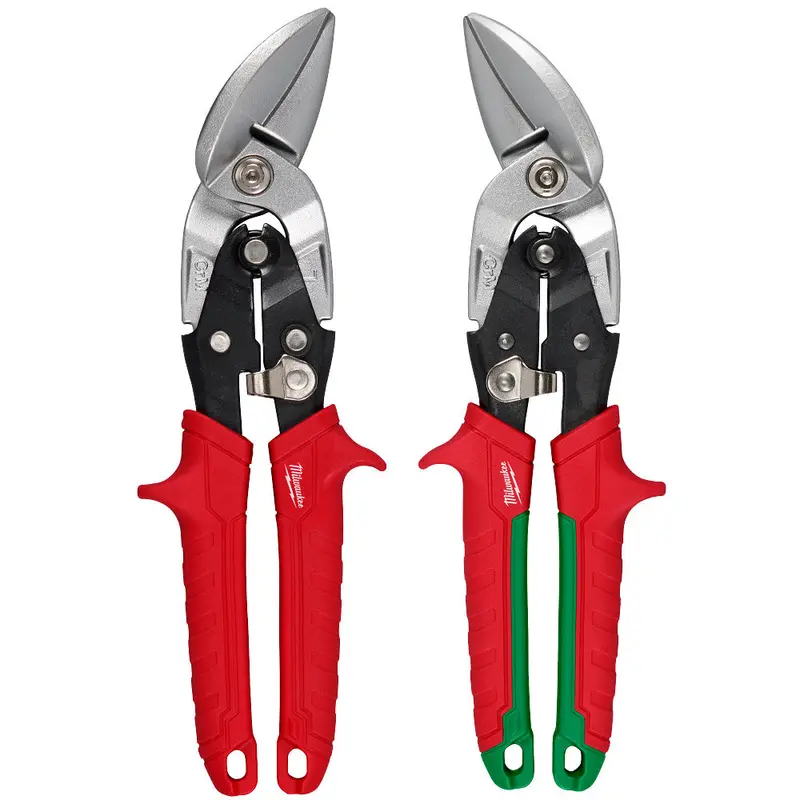 Milwaukee Offset Aviation Snips – Ergonomic 2-Piece Color-Coded Set 1