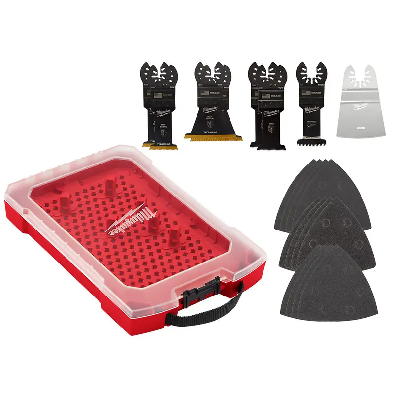 Milwaukee Oscillating Tool Open-Lok Accessory Kit – 20-Piece With Modular Storage Case 1