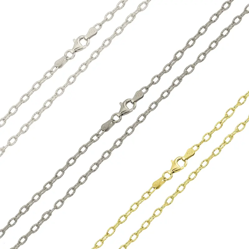 Minimalist Oval Loop Chain In 925 Sterling Silver 1
