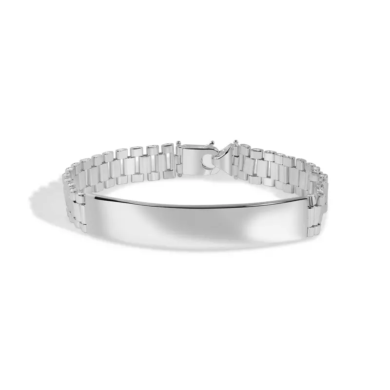 Minimalist Watch Band Id Bracelet – 925 Sterling Silver, 10Mm 1