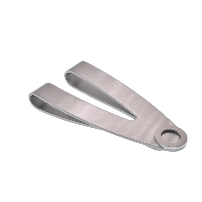 Modern Split-Bar Money Clip – 25Mm × 52Mm Rhodium-Plated Stainless Steel 1
