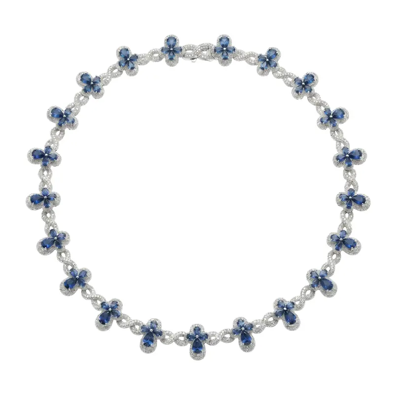 Moissanite Infinity Cross Necklace – Rhodium-Plated 925 Sterling Silver 1