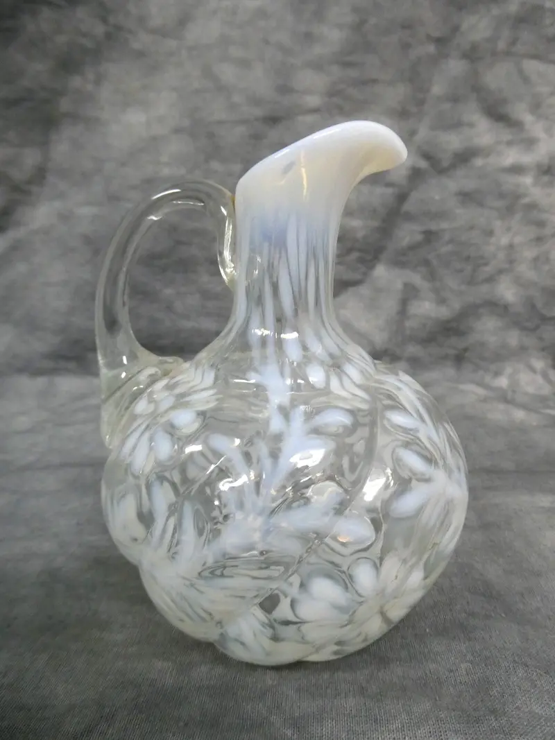 Northwood Opalescent Daisy-And-Fern Swirl Glass Cruet – Antique Pattern 1