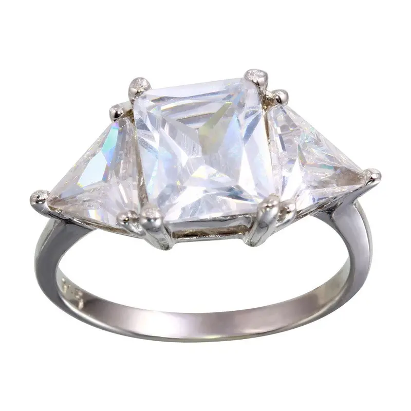 'Past, Present, Future' Rhodium-Plated 925 Sterling Silver Ring - Str00702 1