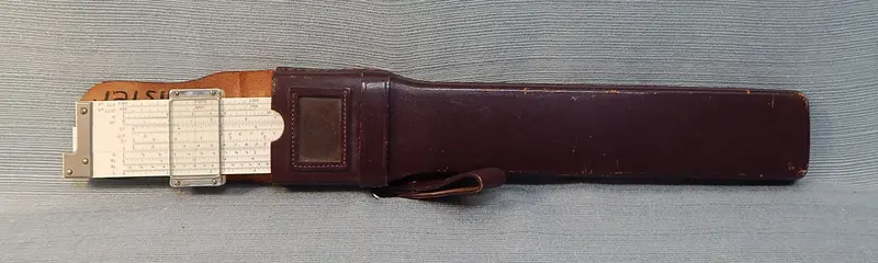 Post Versalog 1460 Slide Rule – Vintage Calculator With Leather Case 1