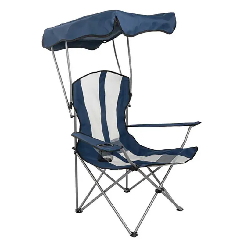 Quad Folding Chair With Built-In Sunshade – Portable Outdoor Seating 1