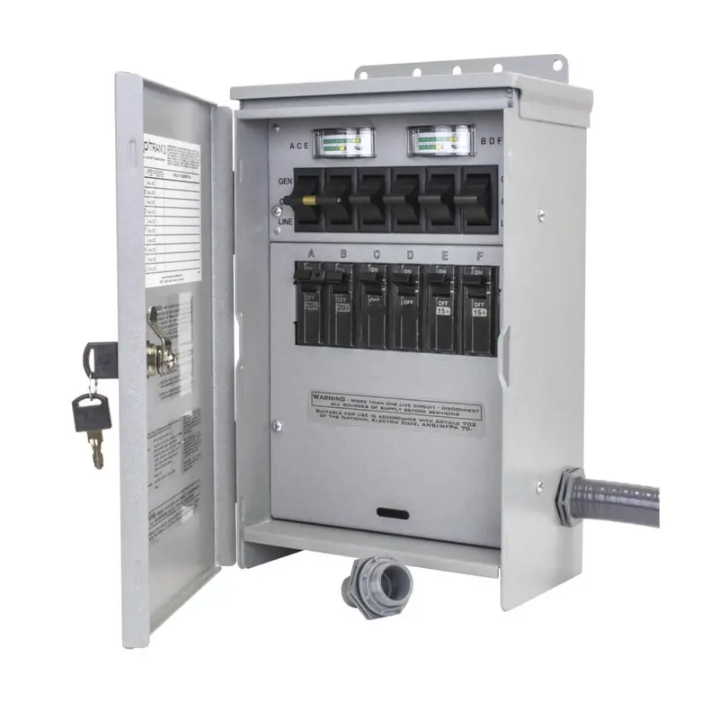 Reliance R306A Outdoor 30A 6-Circuit Transfer Switch – 120/240V Pro/Tran Series 1