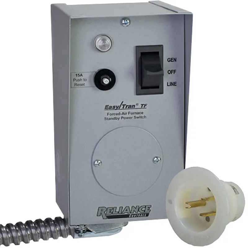 Reliance Tf151W 15-Amp Easy/Tran Furnace Transfer Switch – Gray 1