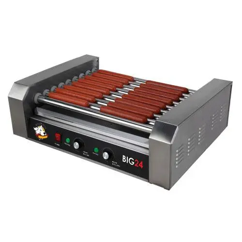 Roller Dog Rdb24Ss Heavy-Duty 24-Hot Dog 9-Roller Stainless Steel Grill 1