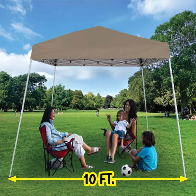 Sarasota Breeze Slant-Leg Pop-Up Gazebo – 10' X 10' Outdoor Shade Shelter 1