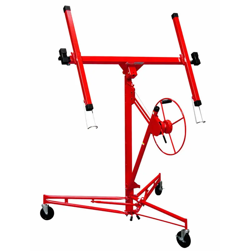 Troy Dph1116 Drywall Panel Lifter — 11-Foot Rolling Hoist With Lockable Base & Extension 1