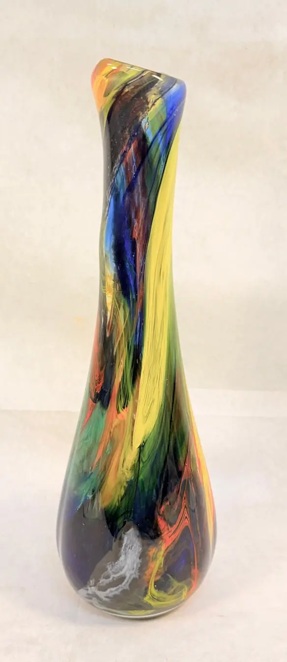 Vibrant Hand-Blown Glass Vase 1