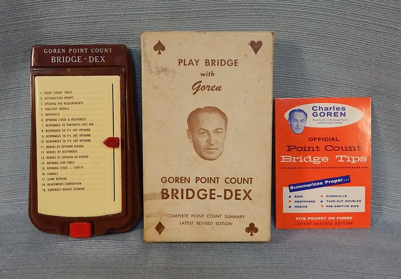 Vintage Goren Bridge-Dex Point Count Card Game Set 1