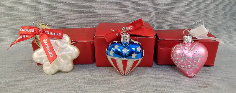Waterford Crystal Holiday Ornament Trio – Heirloom-Style Glass Decorations 1