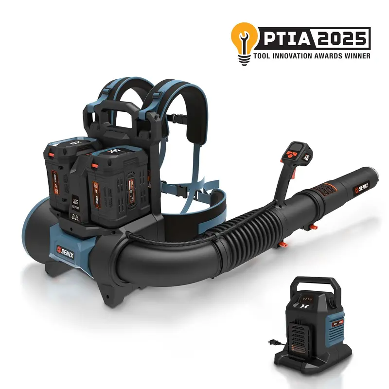 X6 60V Max Cordless Backpack Leaf Blower – Brushless Motor, Dual 6.0 Ah Batteries + Charger Included 1