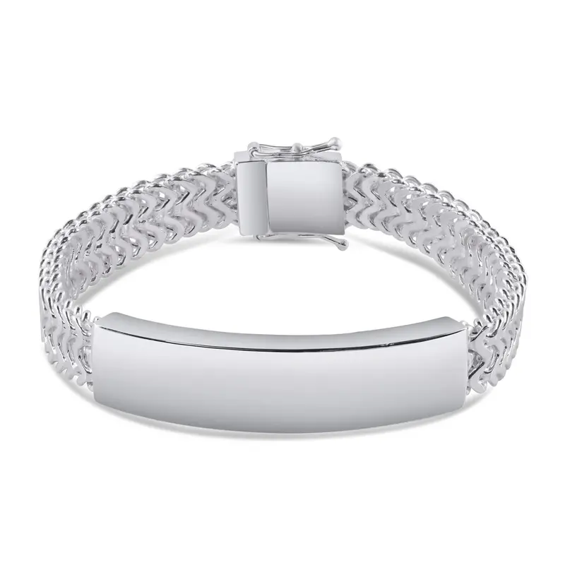 Zigzag Box-Lock Bracelet – 10.2Mm Inner Diameter, 925 Sterling Silver 1
