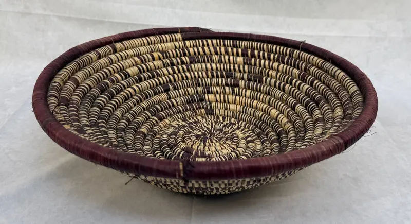 Zimbabwean Binga Weave Basket – 12" Diameter 1